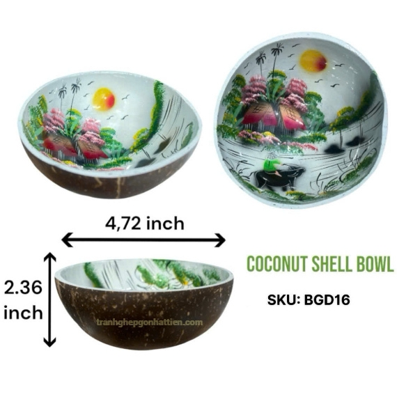 Bát gáo dừa cẩn xà cừ